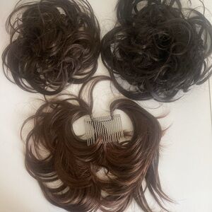 Messy Hair Bun Hair Extension Curly Wavy Messy Synthetic Chignon Scrunchie